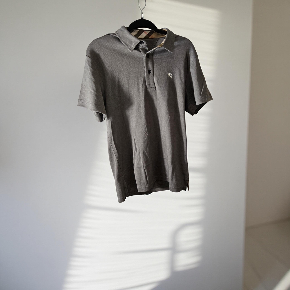 NWOT Mens Buduturry Classic Gray Polo Shirt with Collared Neckline size large
